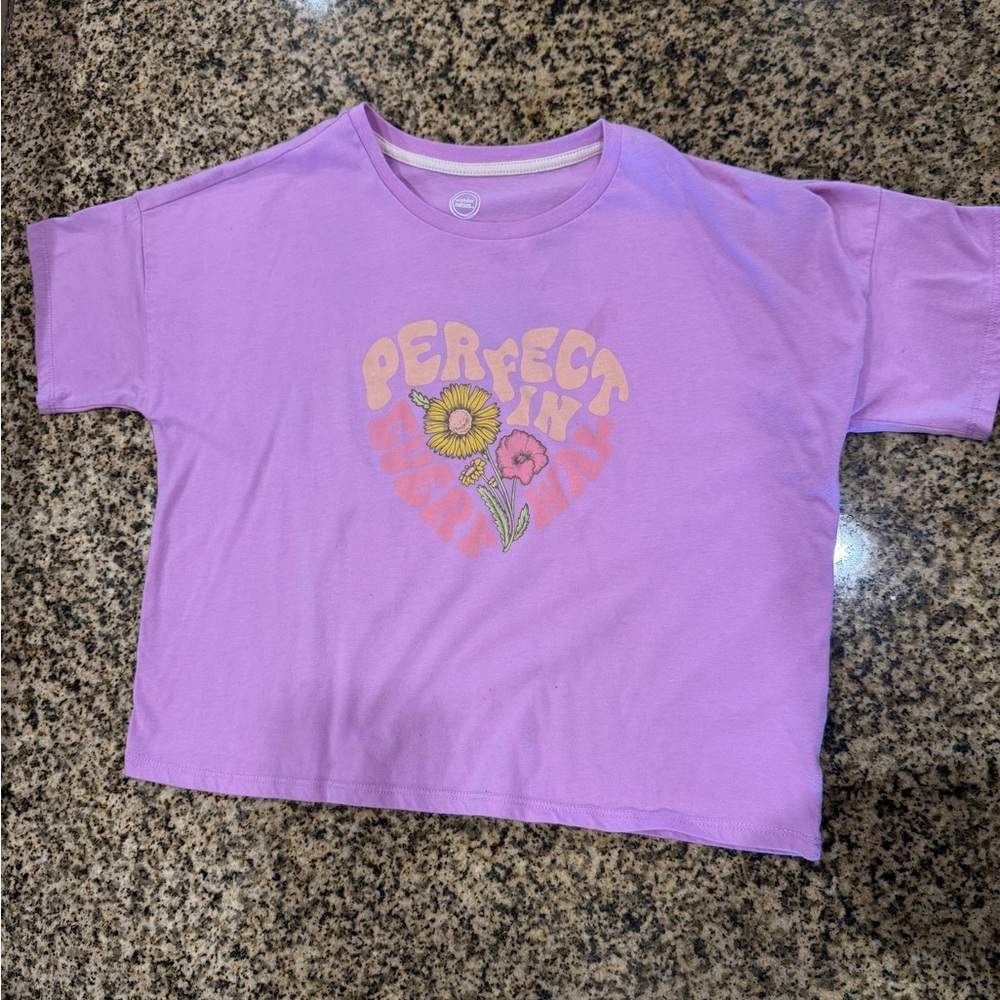 Kids Purple Graphic Tee‎ Size XL 14/16